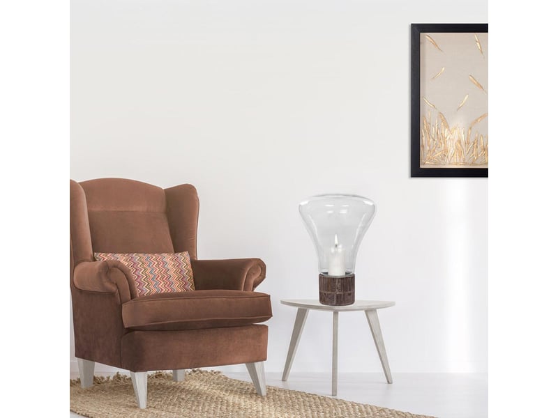  Photophore ampoule en verre eris 38cm gris  - Conforama C