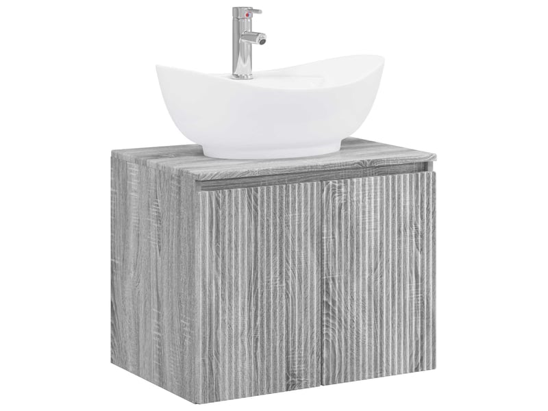 Ensemble de mobilier de salle de bain sonoma gris cf64707 - Conforama A