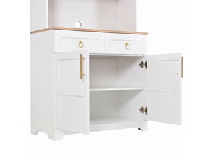 Buffet 4 porte(s) 2 tiroir(s) TCQPZ - 80 cm coloris blanc