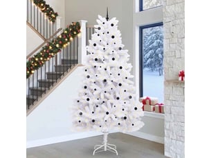Sapin de noël, arbre de noël artificiel à branches articulées blanc 300 cm cf61082