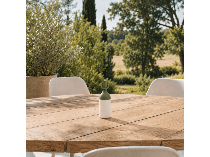  Petite lampe nomade en plastique vert olive-elo Elo - Conforama B