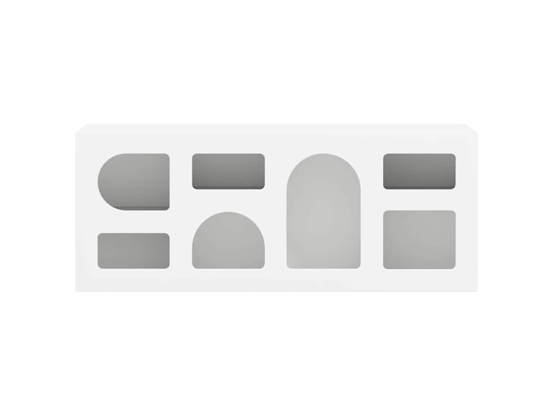  Meuble tv - banc tv - meuble de rangement elst 100 x 35 x 40 cm blanc bois d'ingénierie  - Conforama E