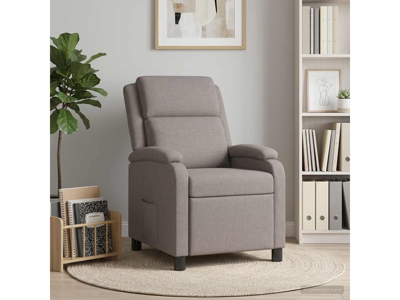 Vidaxl fauteuil inclinable taupe tissu  - Conforama B