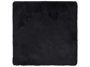 Tapis shaggy à poils longs navarra noir 120x120cm polyester - comfortxl