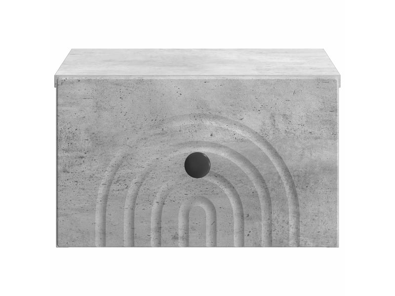  Table de chevet - cabinet de chevet - table de nuit mural gris béton 33 x 34,5 x 20 cm  - Conforama D