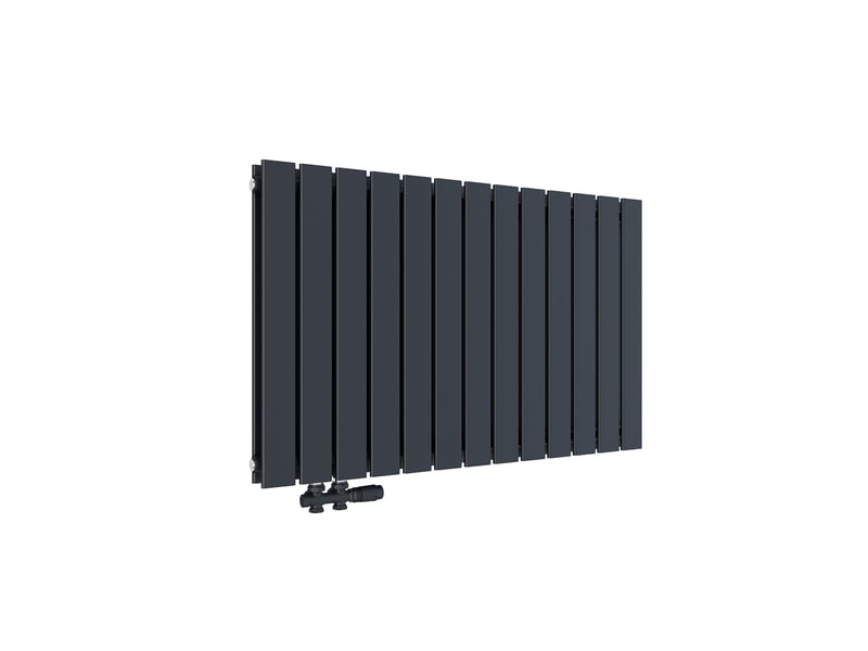 Emke radiateur eau chaude en acier tube plat radiateur mural anthracite 63 x 100,6 cm 1308w double couche - Conforama A
