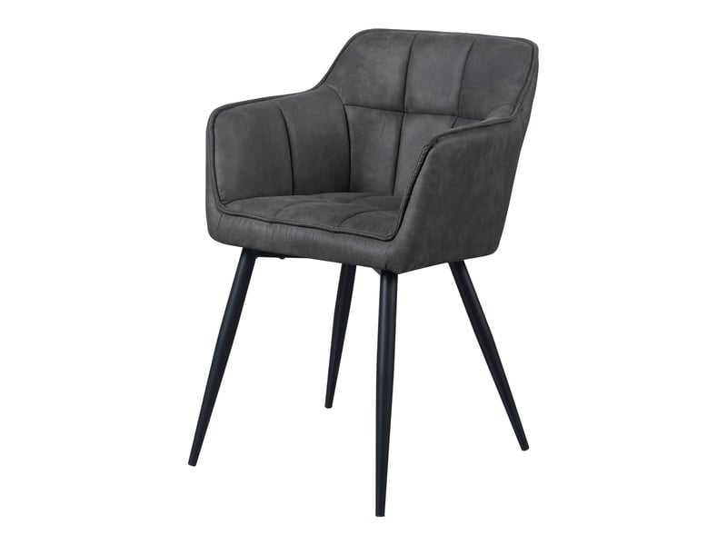  Lot de 4 chaises de salle à manger birmingham 82 x 60 x 59 cm gris foncé noir [en.casa] Birmingham - Conforama D