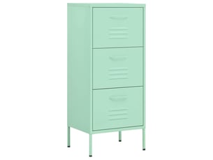 Armoire de rangement, rangement bureau vert menthe 42,5x35x101,5 cm acier
