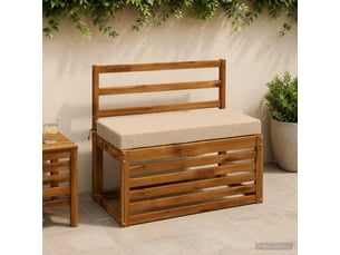 Lot de 2 coussins de banc, coussins d'assise soest 100 % polyester crème cf56800