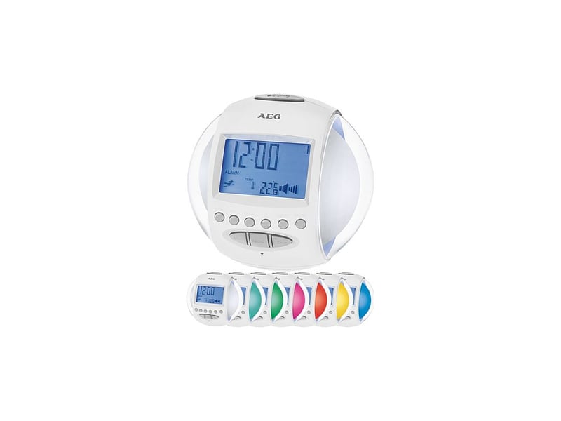  Horloge transparente blanche aeg mrc4117  - Conforama B