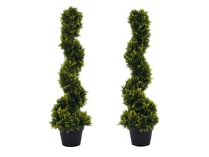 Plante artificielle en spirale, cèdre spiralé avec pot, 90 cm, cèdre artificiel pour décoration intérieure et extérieure, vert