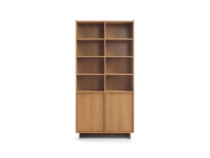 Bibliotheque coloris bois clair 12 étagère(s) LOUNGITUDE CASSARA - 98 cm x 201 cm