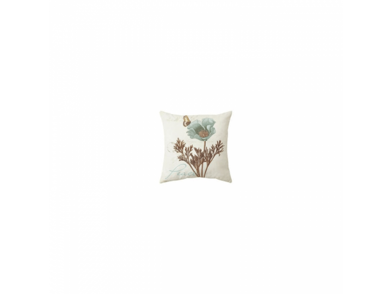  Lot de 4 housse de coussin - lot de 4 45 x 45 cm imperméable fleur bleue classique motif canapé taie d'oreiller pour patio jardin salon chambre décoration  - Conforama C