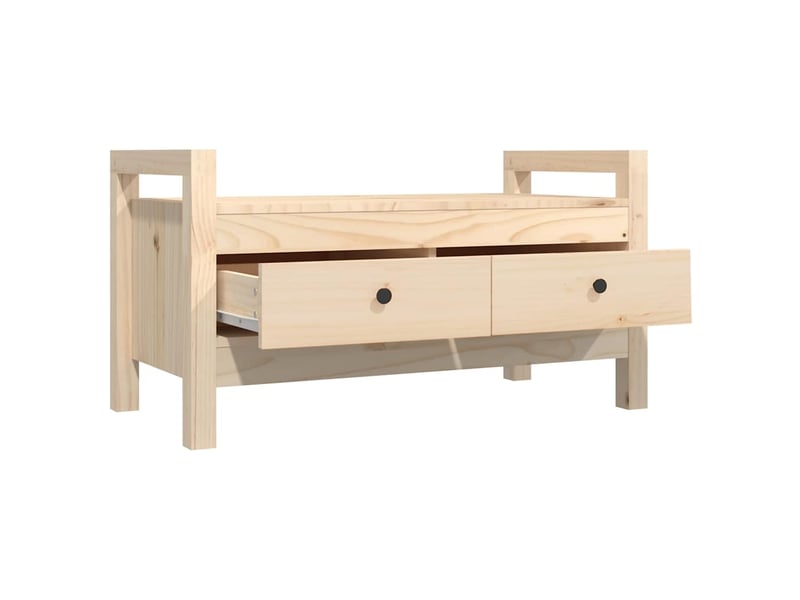  Banc d'entrée, banc interieur 80x40x43 cm bois de pin massif  - Conforama C