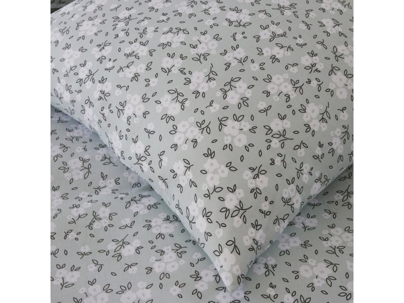  Parure housse de couette 240x220cm + 2 taies motif liberty céladon 100% gaze de coton - elma ELMA - Conforama D