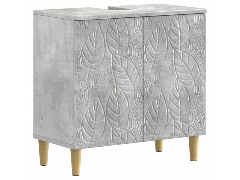  Ensemble de meuble de salle de bain 3 pièces delft gris béton cf63387  - Conforama D