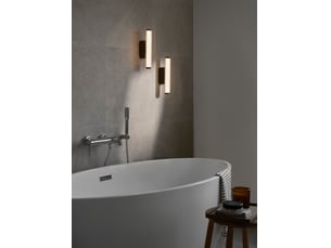 Applique murale intérieur, salle de bain led intégrée, virelle 32 en plastique noir, ip44, nordlux