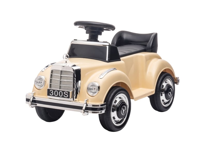  Porteur enfant mercedes-benz 300s 77,5x41,5x45 cm avec rangement caché — beige  - Conforama A