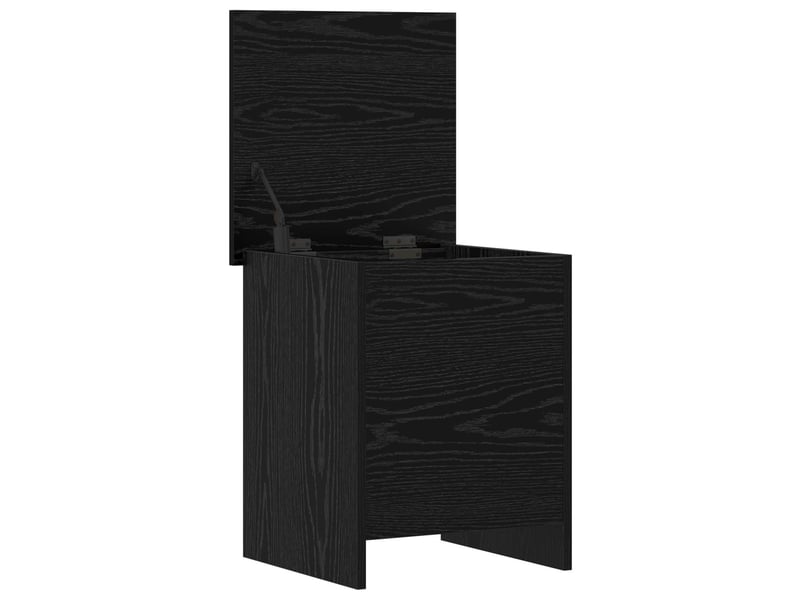  Coffre de rangement avec stockage chêne noir 40x40x50 cm  - Conforama E