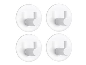 Crochet adhésif, mural de salle de bains, porte serviette auto-adhésifs pour la cuisine, le salon et le bureau(blanc 4pcs - réf. Szpb846292jjzj