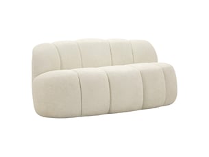 Canapé fixe 2 places alchi, assise 2, 82x58x147h cm blanc