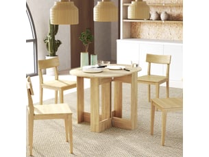 Table pliable de cuisine salle à manger 2 abattants - table ovale extensible - en bois chêne