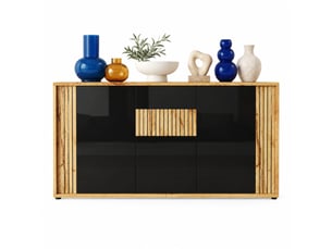 Buffet 3 porte(s) 0 tiroir(s) MEULVA - 140 cm coloris bicolore