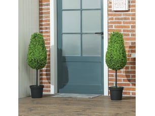 Buis artificiel en pot 90 cm lot de 2 evryae