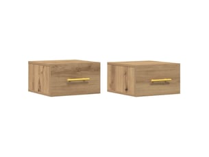 Lot de 2 table de chevet chambre 35 x 35 x 20 cm bois d'ingénierie shl7630
