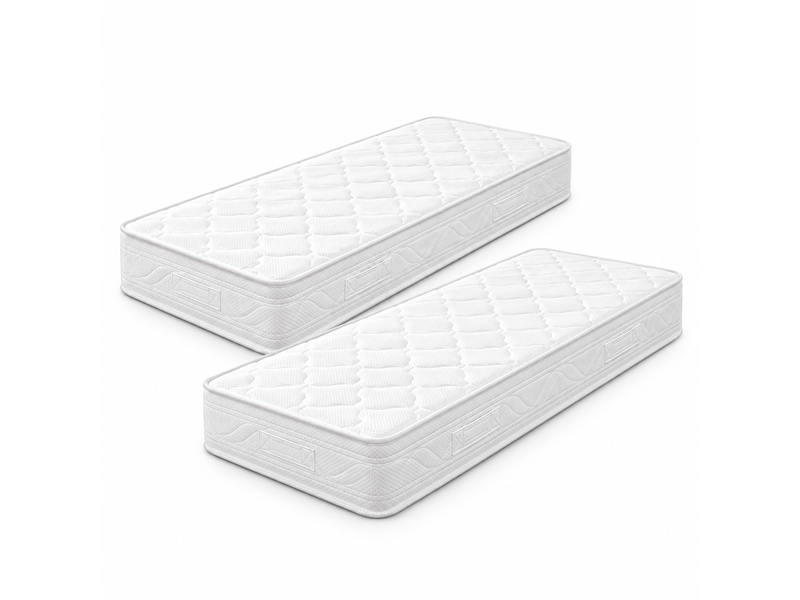 Lot de 2 matelas trés ferme mémoire de forme pour canapé lit 70x190 x 10 cm - 5 zones de confort - noyau poli lattex hr derniére génération - trés respirant - Conforama A