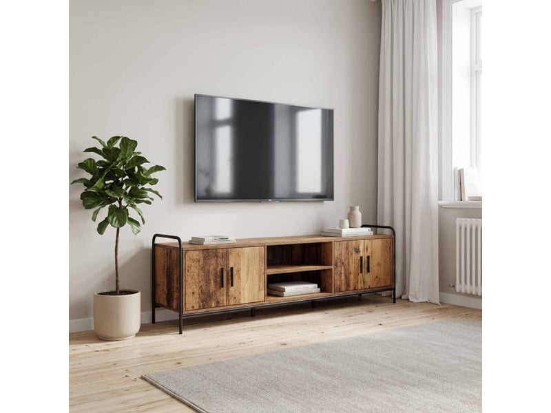  Meuble tv, banc tv 167,5x33x50 cm bois ancien bois d'ingénierie  - Conforama B