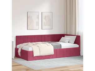 Lit simple 90x190 cm    coloris rouge
