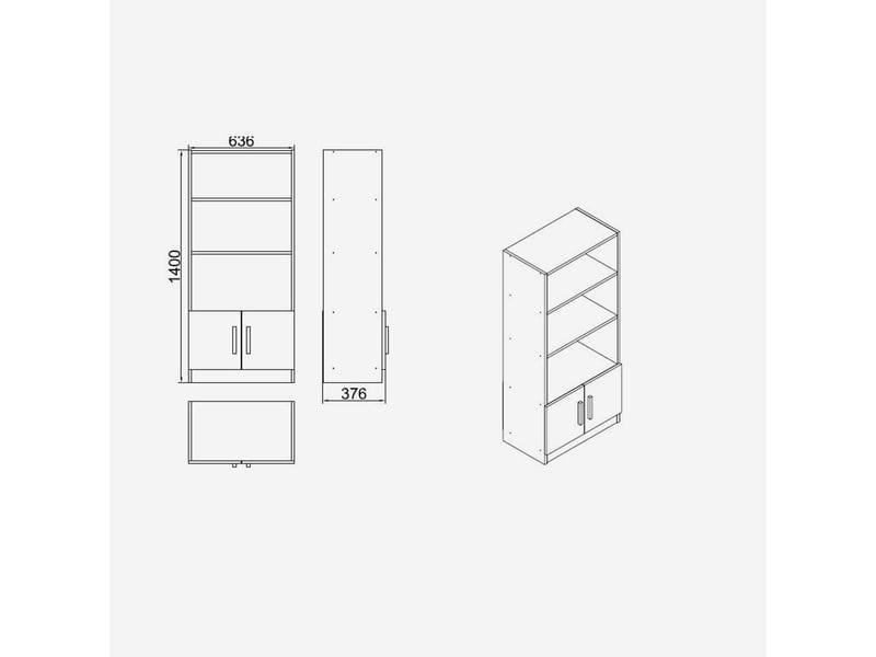  Ensemble de mobilier de bureau avec bureau et rangements korithor  - Conforama E