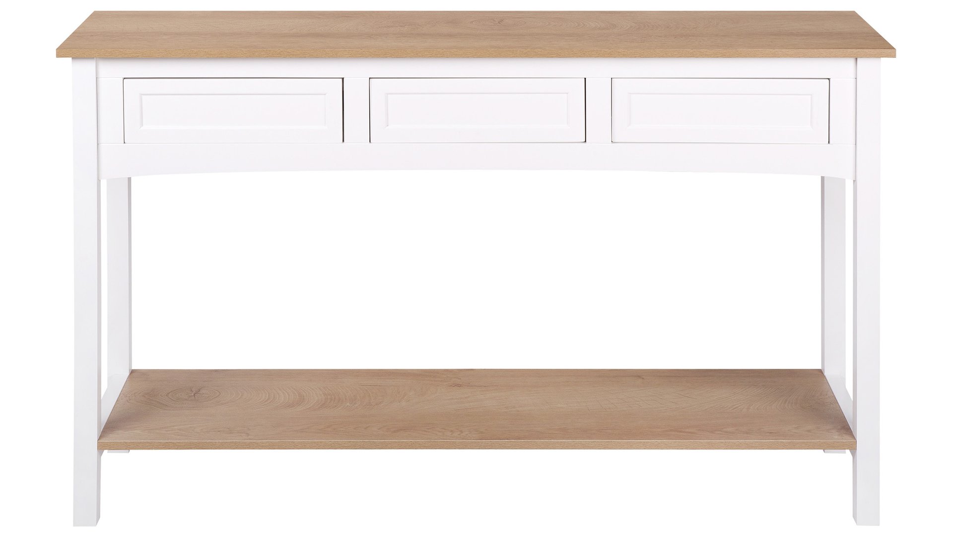 Console CHARME coloris chêne/blanc bicolore 80 Conforama