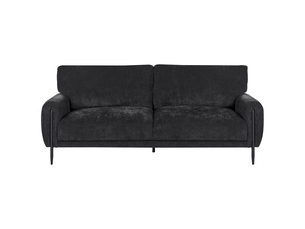 Canapé droit fixe <strong></strong> <strong></strong> 3 places Tissu noir avec coffre de rangement
