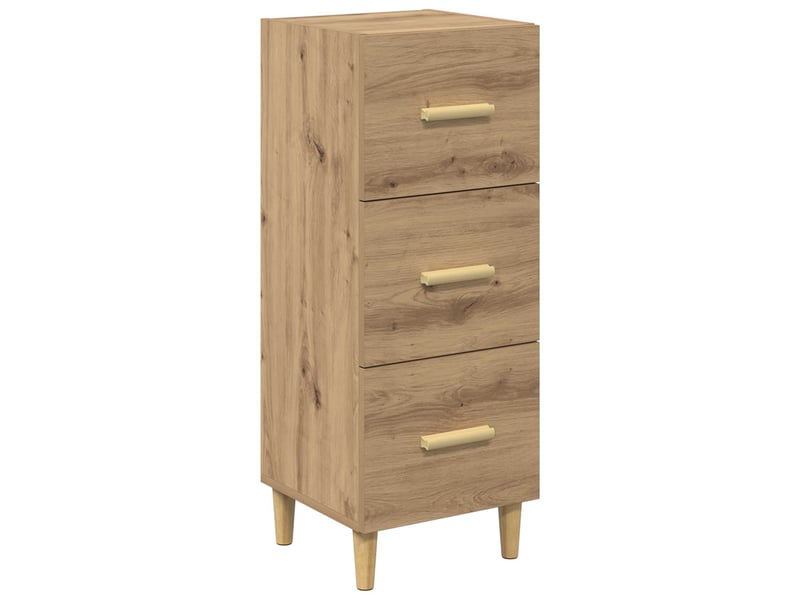  Buffet - bahut - meuble de rangement chêne artisanal 34,5 x 34 x 90 cm bois d'ingénierie  - Conforama A