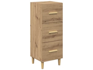 Buffet - bahut - meuble de rangement chêne artisanal 34,5 x 34 x 90 cm bois d'ingénierie