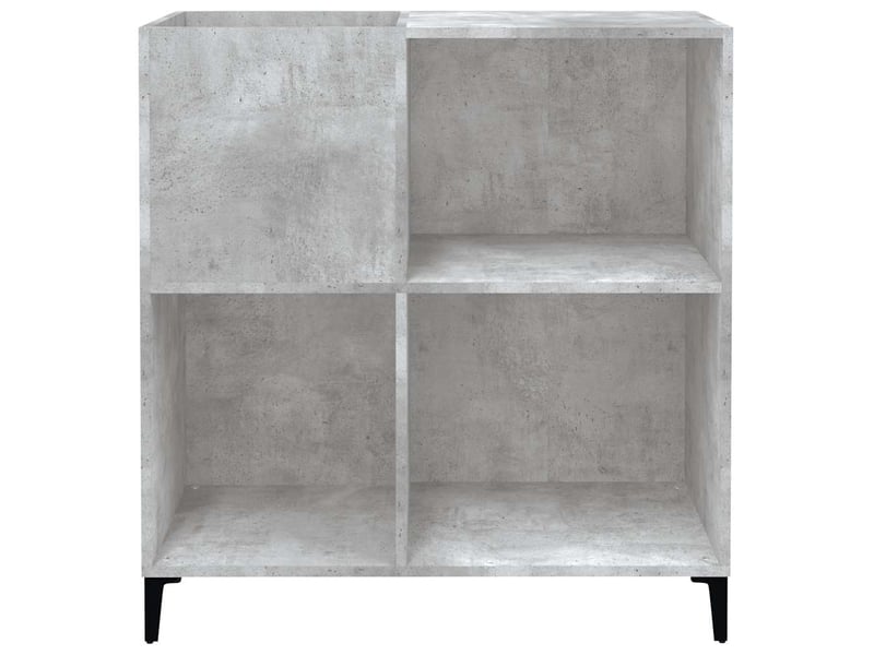  Armoire à disques, armoire de rangement gris béton 84,5x38x89 cm bois d'ingénierie shl7718  - Conforama E