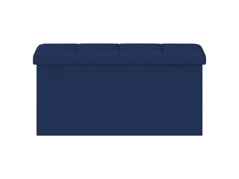  Banc chambre, banc de rangement pliable bleu 180 kg 80 l 77x38x38 cm lin  - Conforama C