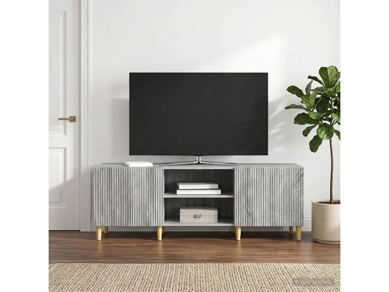  Meuble tv - banc tv - meuble de rangement sonoma gris 150 x 31 x 50 cm bois d'ingénierie  - Conforama B