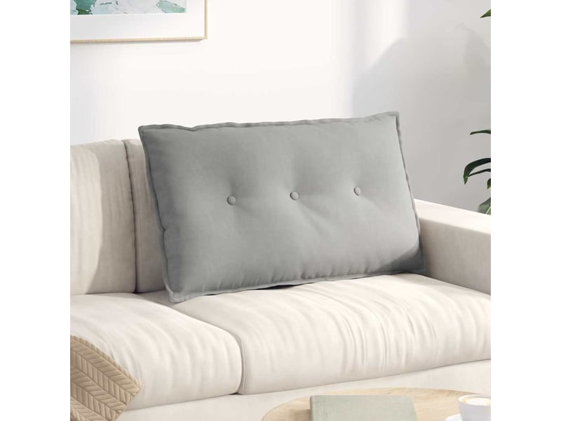  Coussin de dos, coussin de dossier gris clair 80 x 50 cm tissu en microfibre cf54685  - Conforama B