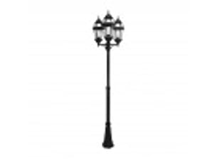Lampadaire extérieur fabrilamp becrux 3 x e27 noir ip44 168,5-234 x 60 x 60 cm