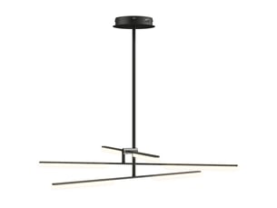 Plafonnier led moderne ø100x79 cm avec abat-jour en acrylique, angle d'éclairage réglable pour salon, chambre ou cuisine