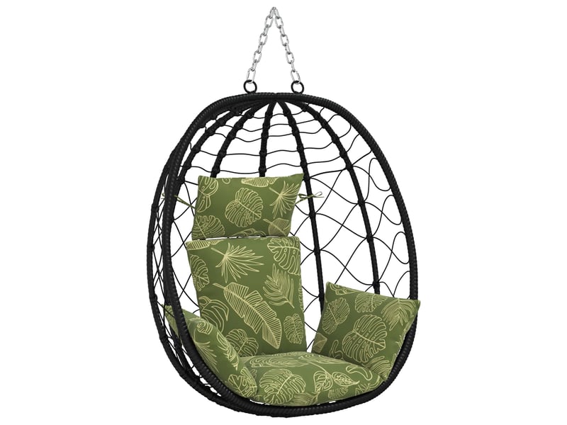  Coussin pour balançoire de chaise d'œuf, coussin d'intérieur et d'extérieur adirondack putten 100 % polyester modèle feuille cf50069  - Conforama A