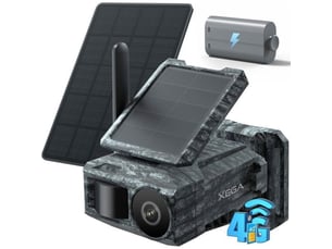 Caméra de surveillance extérieure solaire 4g 5mp zoom optique x30 ip66 rotation 200°