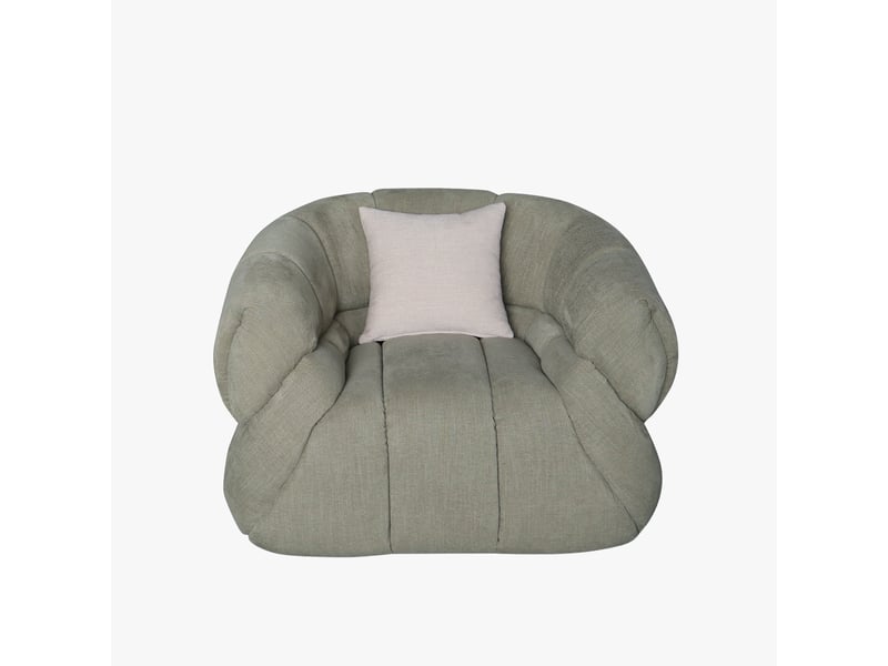  Fauteuil en tissu vert  - Conforama C