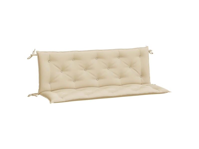  Lot de 2 coussins de banc jardin, coussins d'assise beige 150x50x7 cm tissu oxford cf58715  - Conforama A