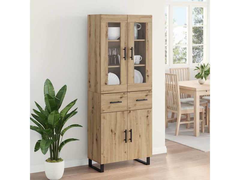  Haut armoire, armoire de rangement chêne artisanal 69,5x34x180 cm shl36988  - Conforama D