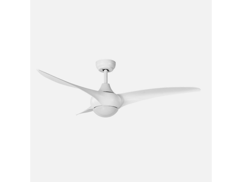  Ventilateur de plafond fabrilamp canea dc blanc 3 pales 134 cm 6 vitesses led 24 w télécommande 185591301 - Conforama E
