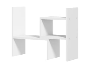 Étagère de bureau modulable, organisateur de bureau multifonctionnel, 2 pièces, blanc, mdf